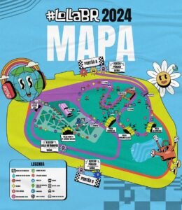 mapa do lollaBR 2024 exemplificando tendências de design 2024